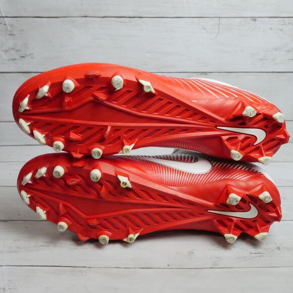 Nike Mens Size 10.5 Vapor Speed 2 White Red Cleats 847089-811 READ DESC main image 4